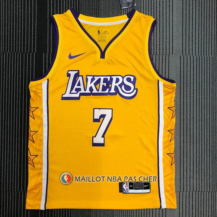 Maillot Los Angeles Lakers Carmelo Anthony NO 7 Ville 2019-20 Jaune